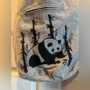Panda hobo bag, crossbody bag, shoulder bag, hippie bag, free spirit bag, Boho